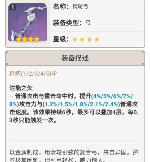 原神弹弓属性介绍——适合谁用（突破材料介绍）  第2张
